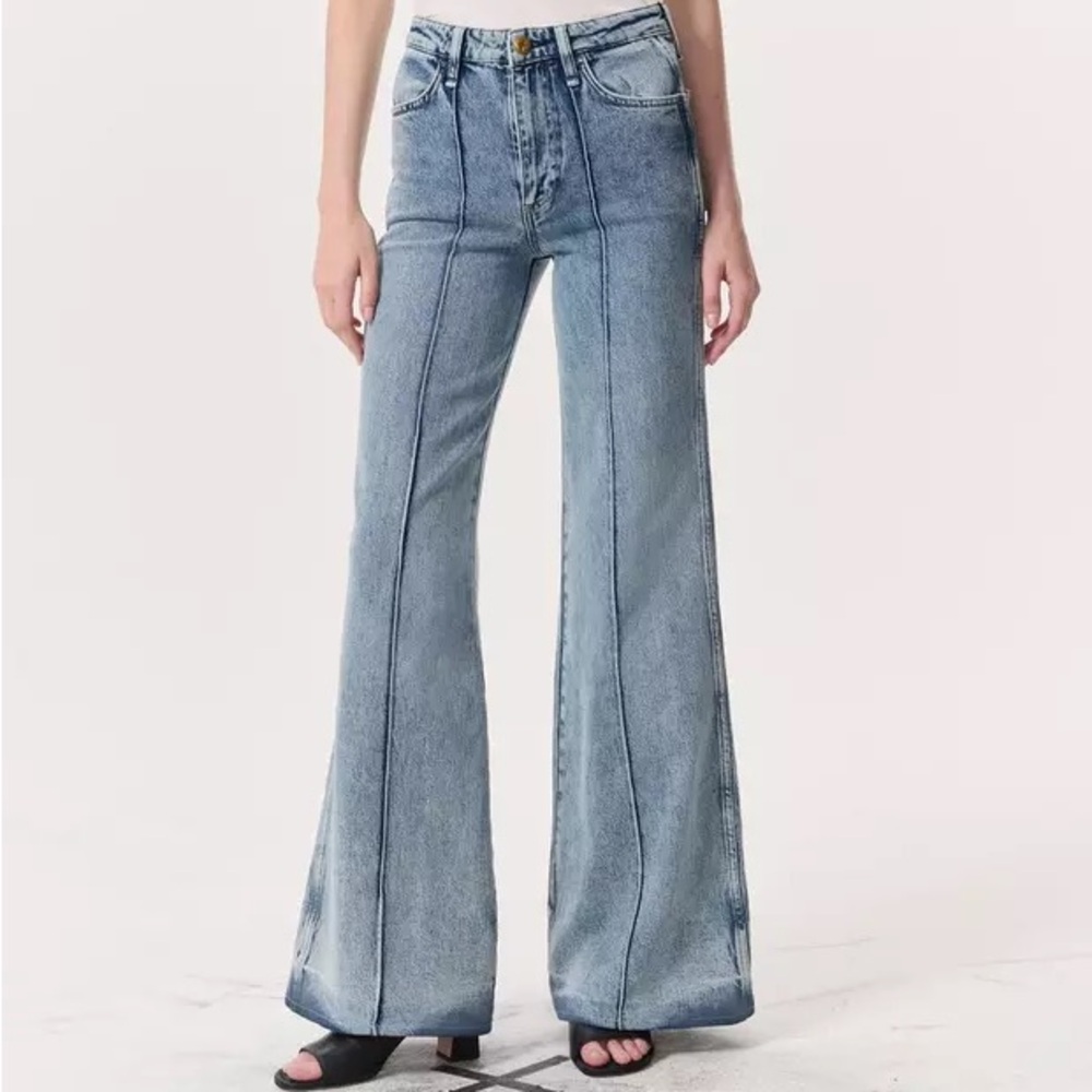 Rag & Bone Skylar Wide Leg Flare Jeans in Clementine (NWT)
